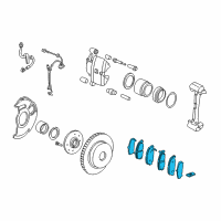 OEM 2000 Honda Civic Set, Pad Front (Ad51 Diagram - 45022-SR8-415