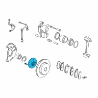 OEM 1995 Honda Civic Hub Assembly, Front (14") Diagram - 44600-S04-A00