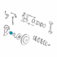 OEM 1993 Honda Civic Bearing Assembly, Front Hub (Ntn Corp.) Diagram - 44300-S5A-008