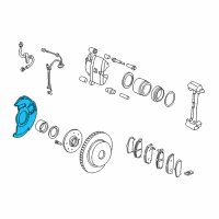 OEM Honda Civic Splash Guard, Right Front Brake Diagram - 45255-S01-000