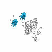 OEM Cadillac CTS Fan Blade Diagram - 19129773
