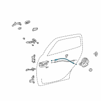 OEM 2004 Pontiac Vibe Cable, Rear Side Door Locking Diagram - 88969880