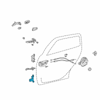 OEM Pontiac Vibe Hinge, Rear Side Door Lower Diagram - 88969843