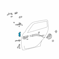 OEM Pontiac Vibe Hinge, Rear Side Door Upper Diagram - 88969841