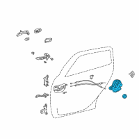 OEM 2006 Pontiac Vibe Rear Side Door Lock Diagram - 88973463