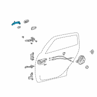 OEM 2005 Pontiac Vibe Handle, Outside Diagram - 88969863