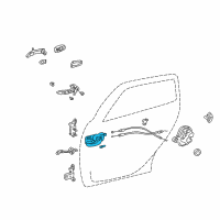 OEM 2008 Pontiac Vibe Handle, Front Side Door Inside *Gray Diagram - 88971437