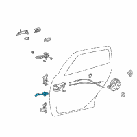 OEM 2005 Pontiac Vibe Check, Rear Side Door Diagram - 88972772