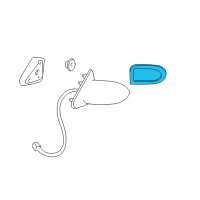 OEM Buick LeSabre Mirror, Outside Rear View (Reflector Glass Only) Diagram - 12482400