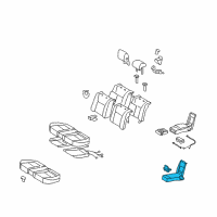 OEM 2008 Lexus LS460 Rear Seat Armrest Assembly, Center Diagram - 72830-50B60-A1