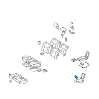 OEM Lexus LS460 Rear Seat Center Armrest Cup Holder Sub-Assembly Diagram - 72806-33040-C1