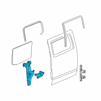 OEM 2006 Hummer H3 Rear Side Door Window Regulator Diagram - 25964206