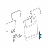 OEM Hummer Channel Asm-Rear Side Door Window Rear Diagram - 94703159