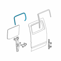 OEM 2010 Hummer H3T Glass Weatherstrip Diagram - 93355110