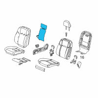 OEM 2017 Acura RLX Tci, Right Front Seat-Back Diagram - 81217-TY2-A21