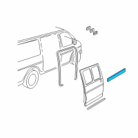 OEM 2000 GMC Savana 1500 Molding Asm-Rear Side Door Slider Diagram - 15960361