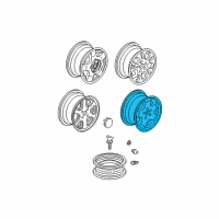 OEM Acura MDX Disk, Aluminum Wheel (17X6 1/2Jj) (Hitachi) Diagram - 42700-S3V-A11