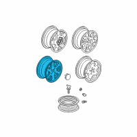 OEM 2001 Acura MDX Disk, Aluminum Wheel (17X6 1/2Jj) (Topy) Diagram - 42700-S3V-A02