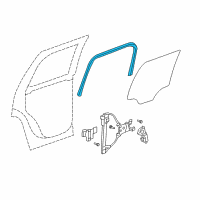 OEM 2011 GMC Yukon Weatherstrip Diagram - 22803680