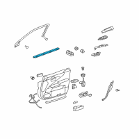 OEM 2011 Lexus LS600h Weatherstrip, Front Door Glass, Inner RH Diagram - 68171-50010