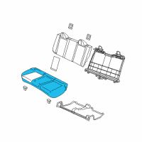 OEM 2014 Chrysler 200 Seat Cushion Foam Diagram - 68100268AA