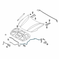 OEM 2020 Kia Optima Cable Assembly-Hood Latch Diagram - 81190D4000