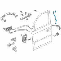 OEM 2022 Honda Pilot Rod Set, R. FR. Door Latch Diagram - 72113-TG7-305