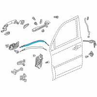 OEM 2016 Honda Pilot Cable, Front Inside Handle Diagram - 72131-TG7-A00