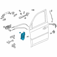 OEM Honda Pilot Latch Assembly, Front Right Door Diagram - 72110-T5R-A31