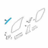 OEM Infiniti M37 GARNISH Assembly-Front Pillar, RH Diagram - 76911-1MM9A