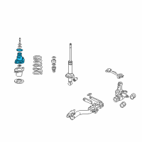 OEM 2004 Honda Civic Base, Rear Shock Absorber Mounting Diagram - 52675-S5B-N01