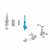 OEM 2004 Honda Civic Shock Absorber Unit, Rear Diagram - 52611-S5B-N02