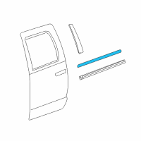 OEM 2016 Ram 3500 WEATHERSTRIP-Rear Door Belt Outer Diagram - 55372138AI