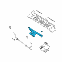 OEM 2005 Jeep Wrangler Pivot-WIPER Diagram - 55156374AD