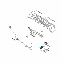 OEM 2005 Jeep Wrangler Motor-Washer, Windshield Diagram - 5096343AA