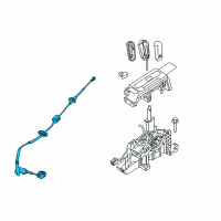 OEM 2009 Ford F-150 Shift Control Cable Diagram - 9L3Z-7E395-E