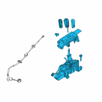 OEM 2009 Ford F-150 Gear Shift Assembly Diagram - 9L3Z-7210-FA