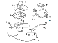 OEM 2022 Cadillac Escalade ESV Filler Pipe Cap Diagram - 23138955
