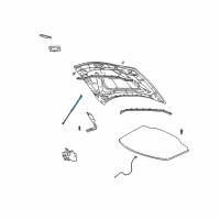 OEM Ford Thunderbird Lift Cylinder Diagram - 1W6Z-16C826-CA