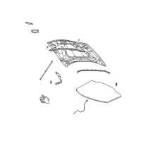 OEM 2006 Ford Explorer Support Cylinder Stud Diagram - -W706307-S301