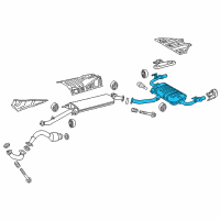 OEM 2015 Lexus NX200t Exhaust Tail Pipe Assembly Diagram - 17430-36560
