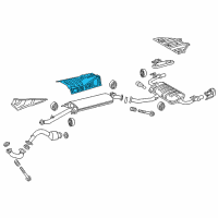 OEM 2021 Lexus NX300 Insulator, Main Muffler Heat Diagram - 58327-42020