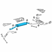 OEM 2015 Lexus NX200t Center Exhaust Pipe Assembly Diagram - 17420-36231