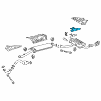 OEM 2015 Lexus NX200t Bracket, Exhaust Pipe Diagram - 17575-36040