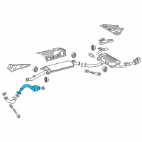 OEM 2017 Lexus NX200t Front Exhaust Pipe Sub-Assembly No.2 Diagram - 17402-36030