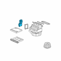 OEM Honda Pilot Motor Assembly, Fresh/Recirculating Diagram - 79350-STX-A01
