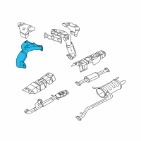 OEM 2003 Hyundai Sonata Exhaust Manifold Assembly, Right Diagram - 28510-37381