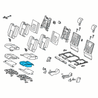 OEM 2021 Lexus RX450hL Pad, NO.2 Seat Cushion Diagram - 79245-48010