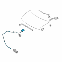 OEM 2009 Nissan Cube Cable Hood Lock Diagram - 65621-1FC0B