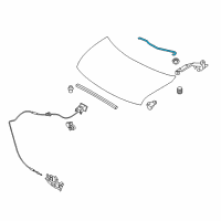 OEM 2009 Nissan Cube Rod Hood Support Diagram - 65771-1FA0A